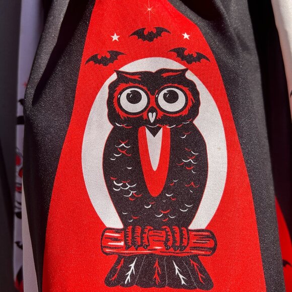 Halloween skirt – vintage Halloween images of owls, cats, skulls, bats & moons! - Picture 4 of 7